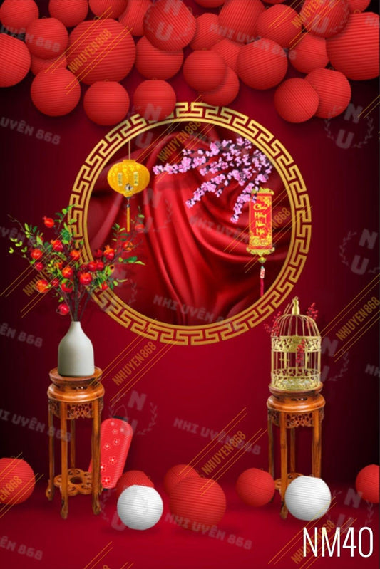 Super High Quality Back Drop. Code (NM40) for Tet Vietnamese New Year