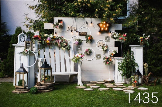 Pre-Order 2-3 weeks Super High Quality Back Drop. Code (T435) for Wedding