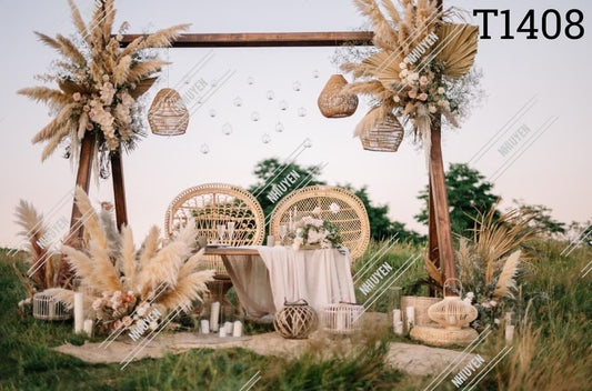 Pre-Order 2-3 weeks Super High Quality Back Drop. Code (T1408) for Wedding