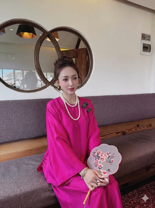 BB219 4286 - Set bà ba lụa 2 da double silk