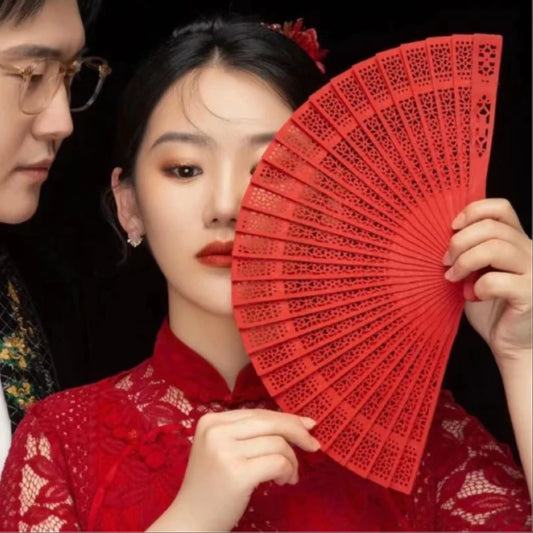 2210 Quạt gỗ nhiều màu cầm tay chụp ảnh