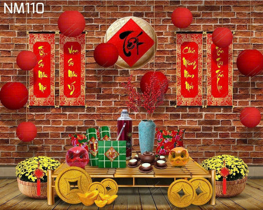 Super High Quality Back Drop. Code (NM110) for Tet Vietnamese New Year