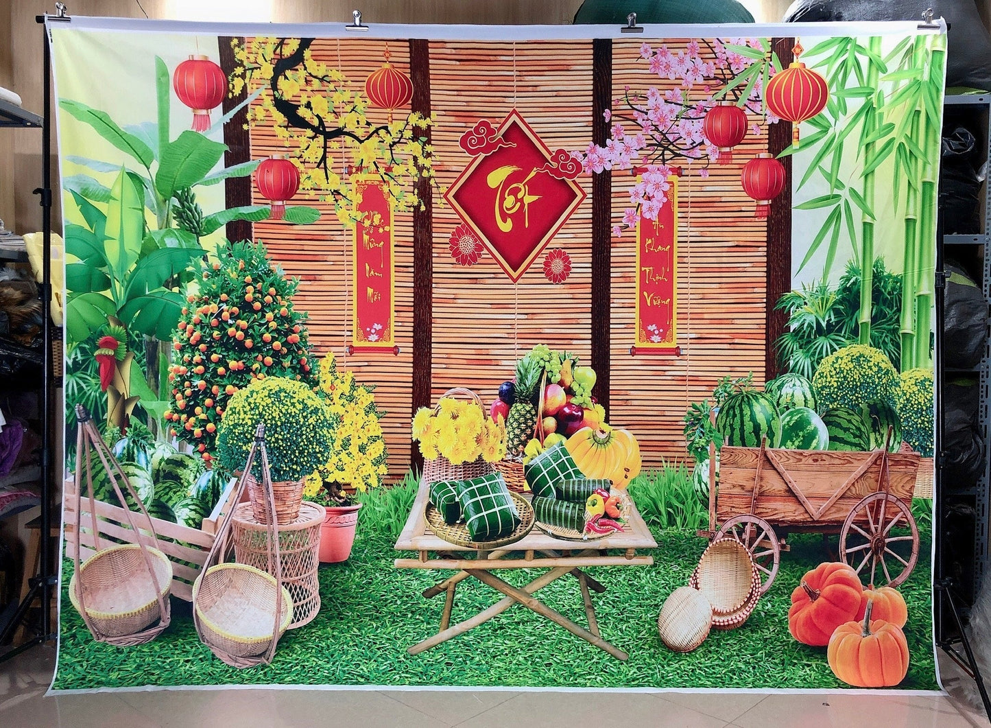 Super High Quality Back Drop. Code (NM81) for Tet Vietnamese New Year