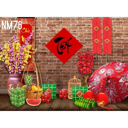 Super High Quality Back Drop. Code (NM76) for Tet Vietnamese New Year