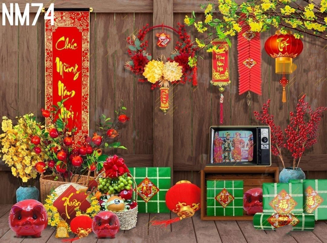 Super High Quality Back Drop. Code (NM74) for Tet Vietnamese New Year