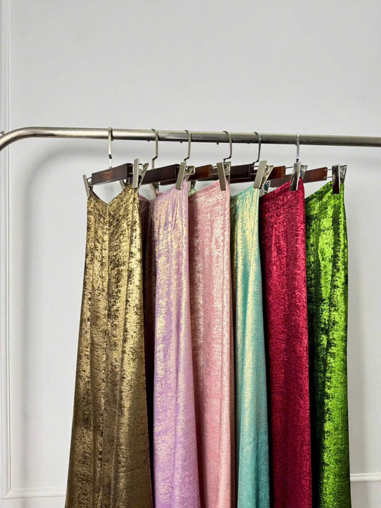 Quần suông lụa nhũ paris