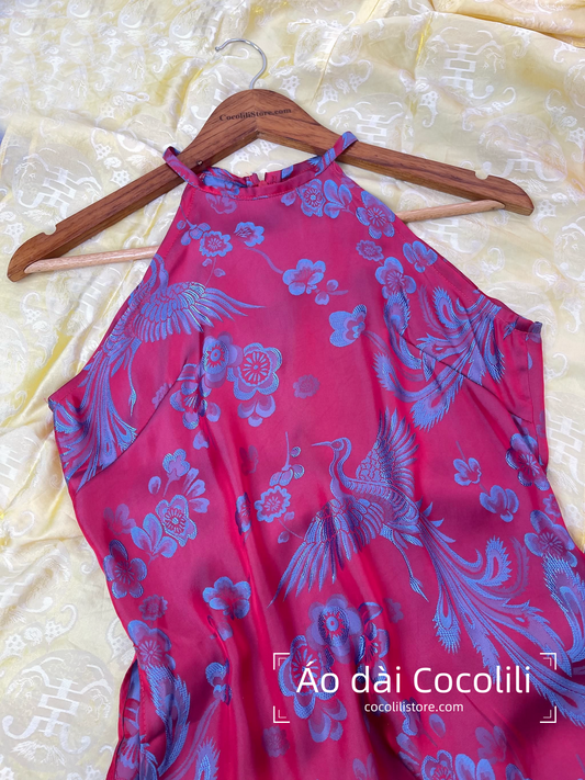 Y431 Yếm only no pants - Yếm lụa tằm long phượng