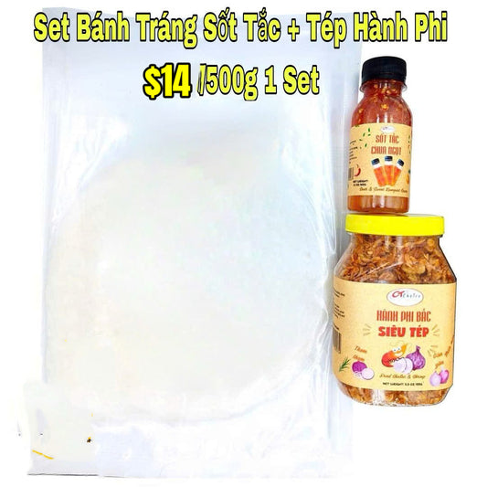 Set Bánh Tráng sốt tắc + Tép hành phi