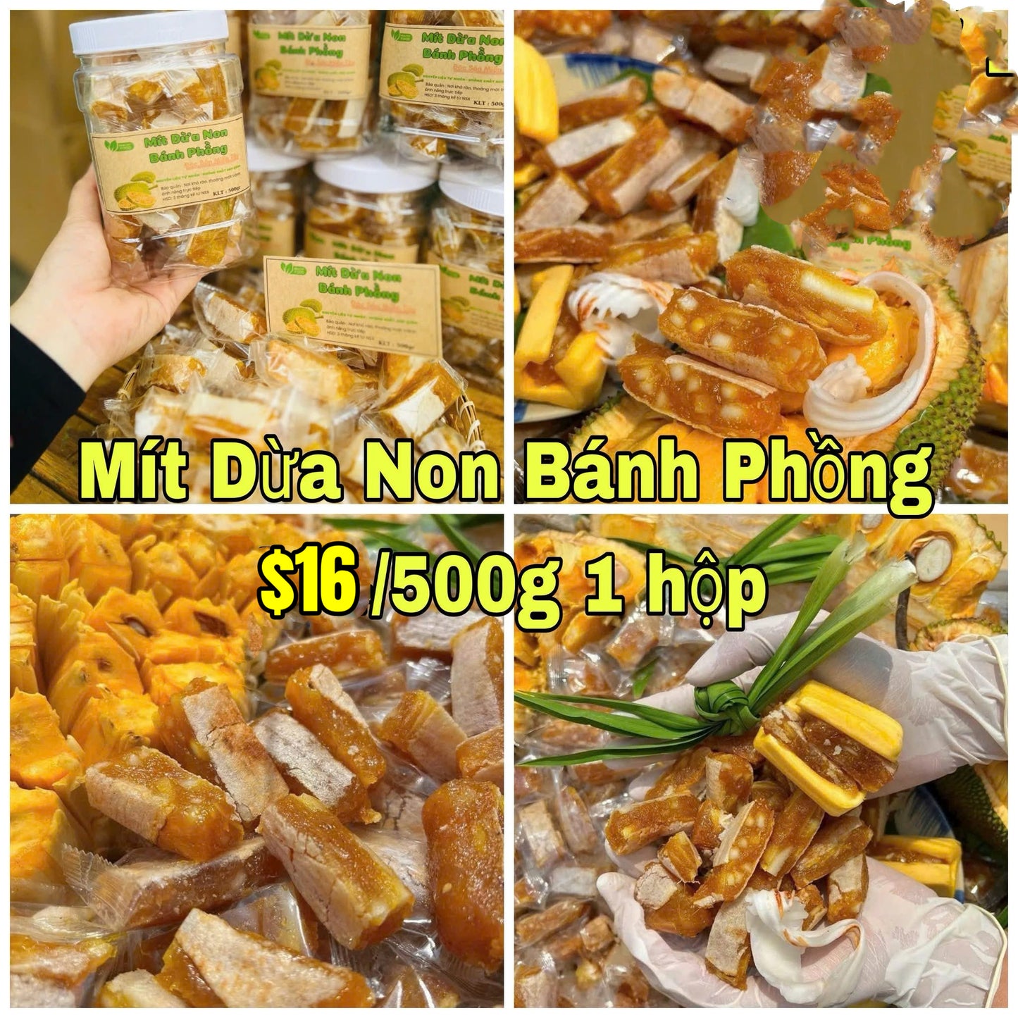 Mít dừa non bánh phồng