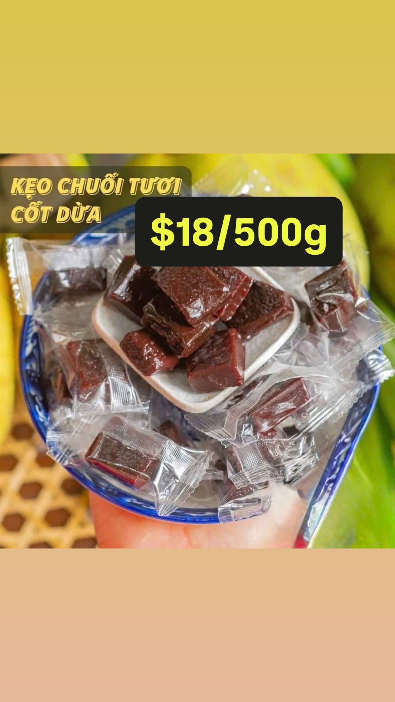 Kẹo chuối tươi cốt dừa