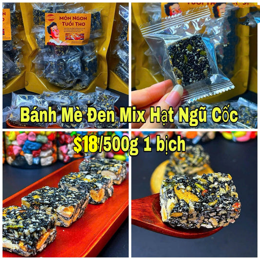 Bánh mè đen mix hạt ngũ cốc