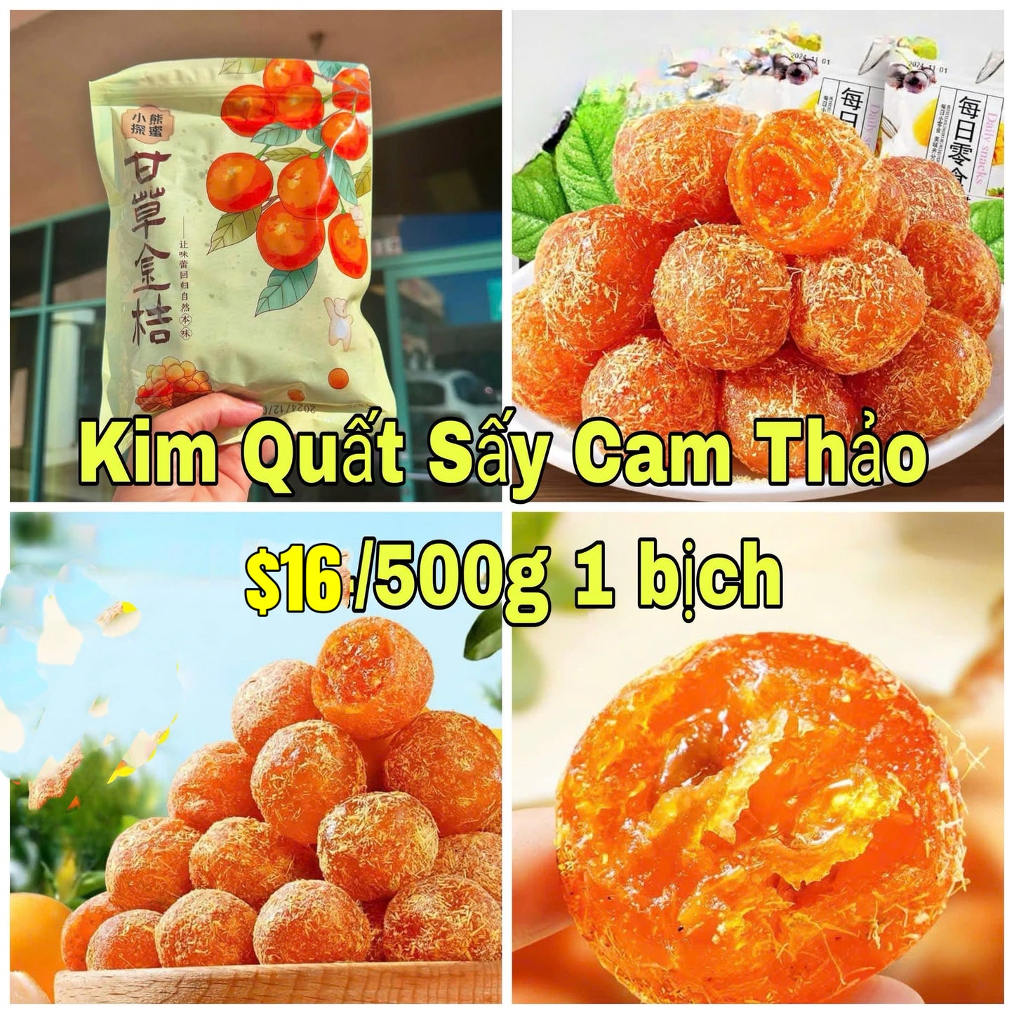 Kim quất sấy cam thảo