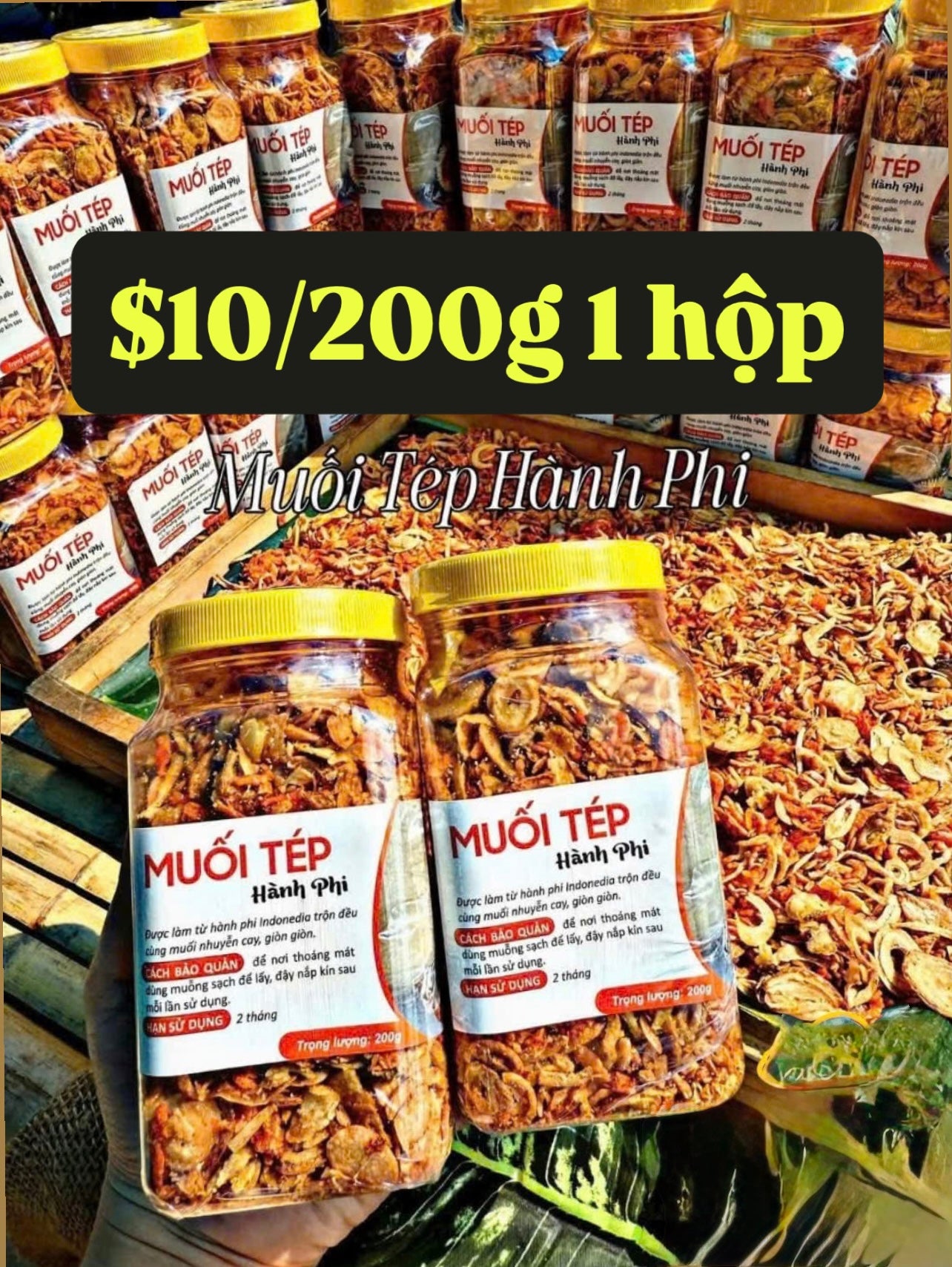 Muối tép hành phi