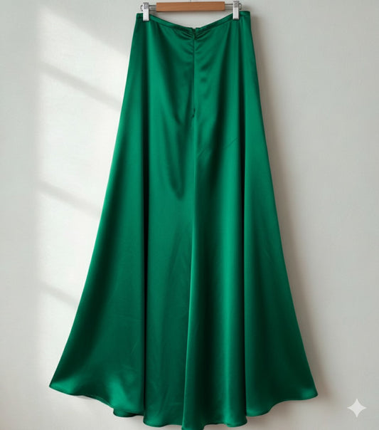 QV020606 4059 - Quần váy lụa tô châu Xanh lá.