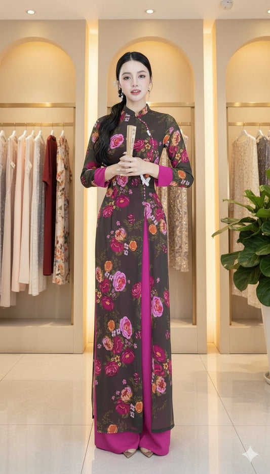 AD2932 Áo Dài only 4T Ngọc Nhũ.