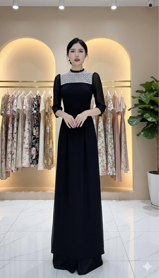 AD2846 1211 - Áo Dài only 4T Hạt Đậu Ngọc.