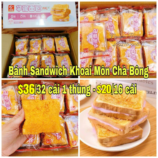 Bánh sanwich khoai môn chà bông