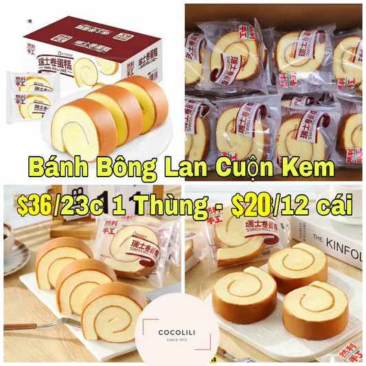 Bánh bông lan cuộn kem