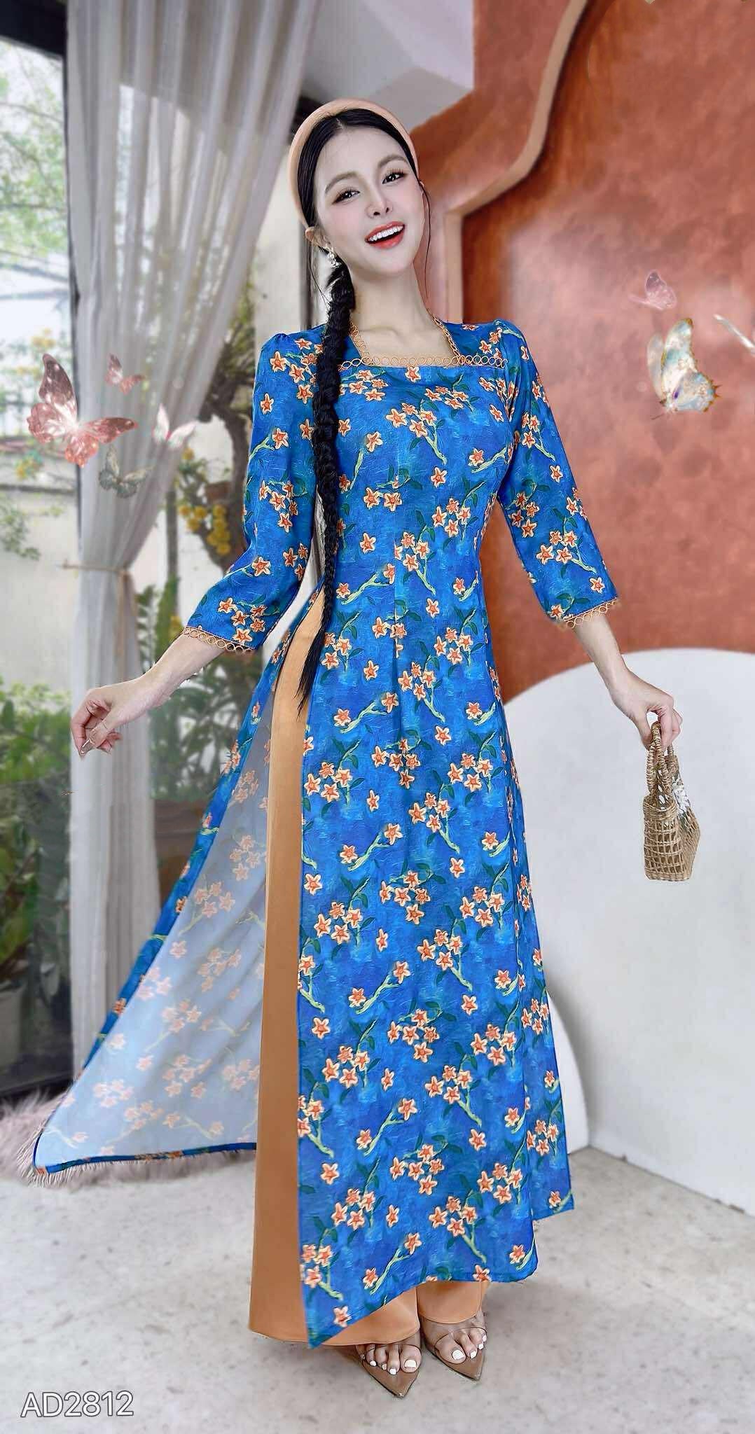 AD2812 Áo only - Áo Dài Vòng Tròn Tí Hon