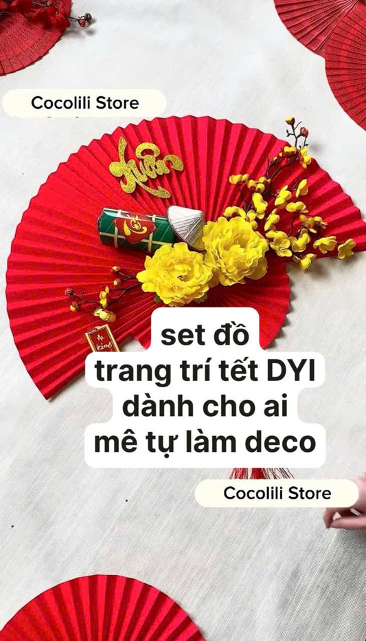 Q1 -2253 Set Xuân (khách tự dán theo video, shop ship nguyên bịch phụ kiện)