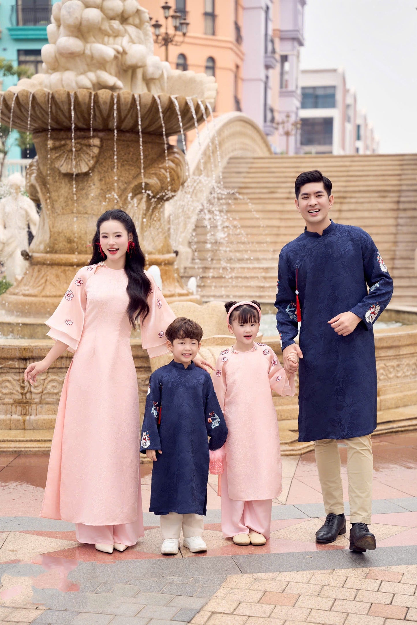 TN27 TN28 TN29 Áo + quần - Áo dài bé gái An Khang