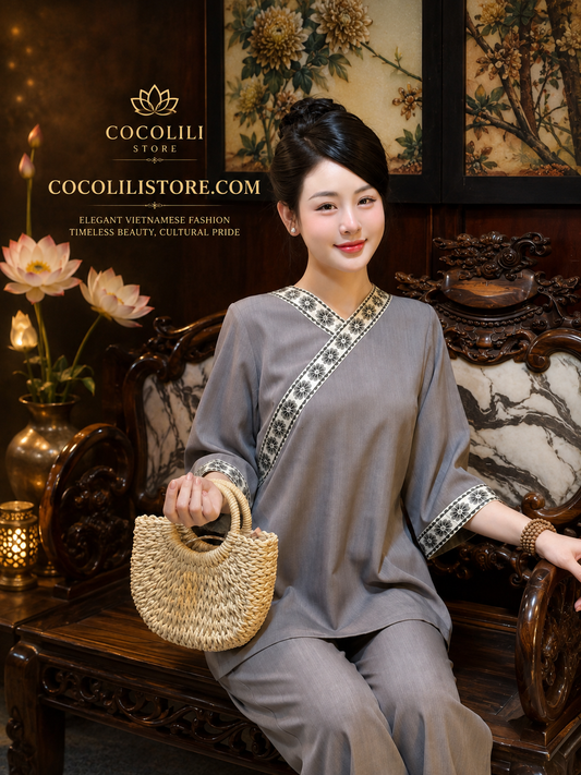 BB296 - 5176 Set bà ba đũi xám