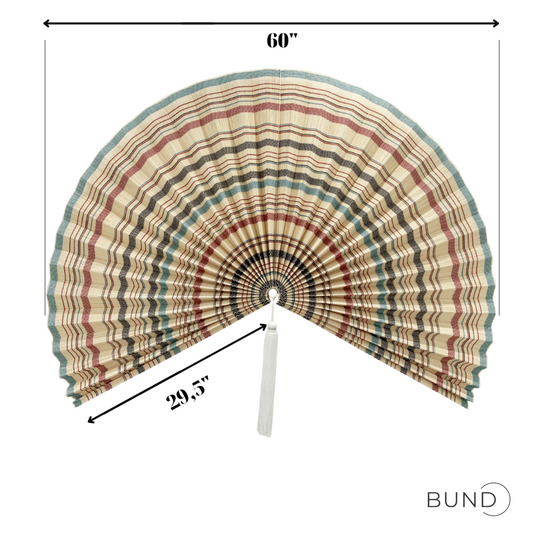 60" Bamboo Folding Wall Fan (Color Mix)