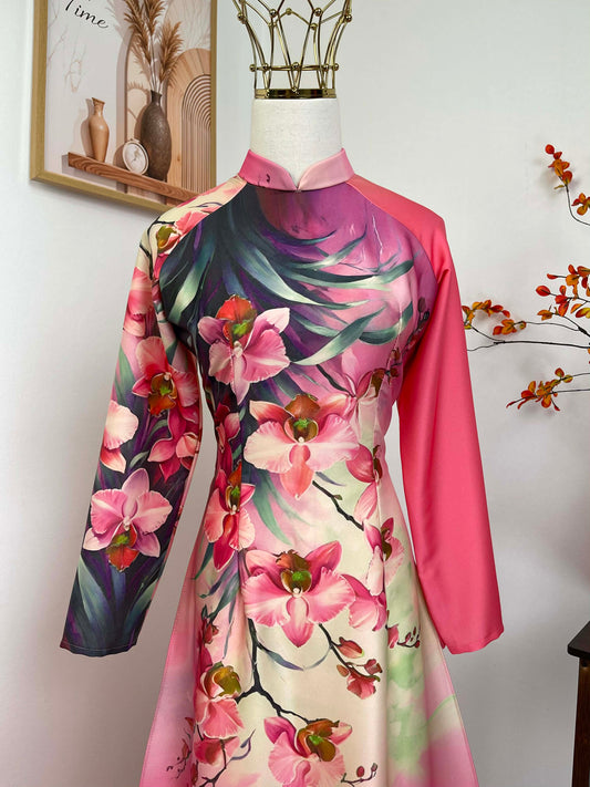 H461 1911 Áo only - Áo dài lụa ánh sao