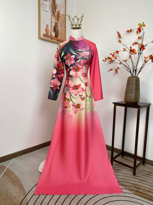 H461 1911 Áo only - Áo dài lụa ánh sao