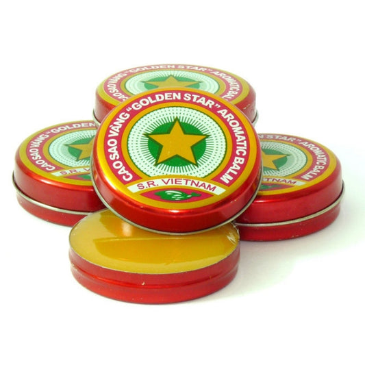 Golden Star Balm Cao Sao Vang - Vietnamese All Natural Aromatic Balsam Medicinal Ointment
