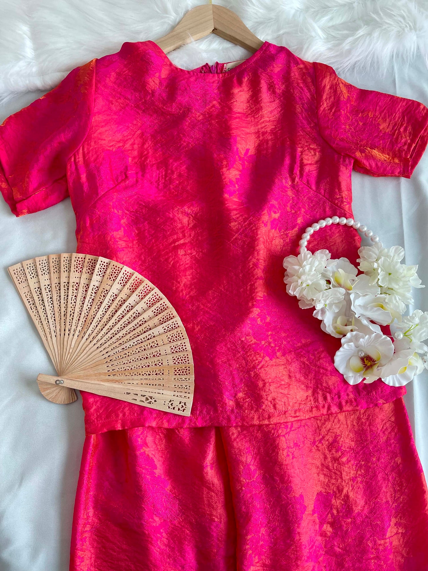 BB230 4381 - Set đồ bộ tencel màu hồng sen