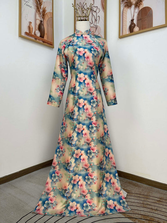 H431 1942 Áo only - Áo dài lụa ánh sao