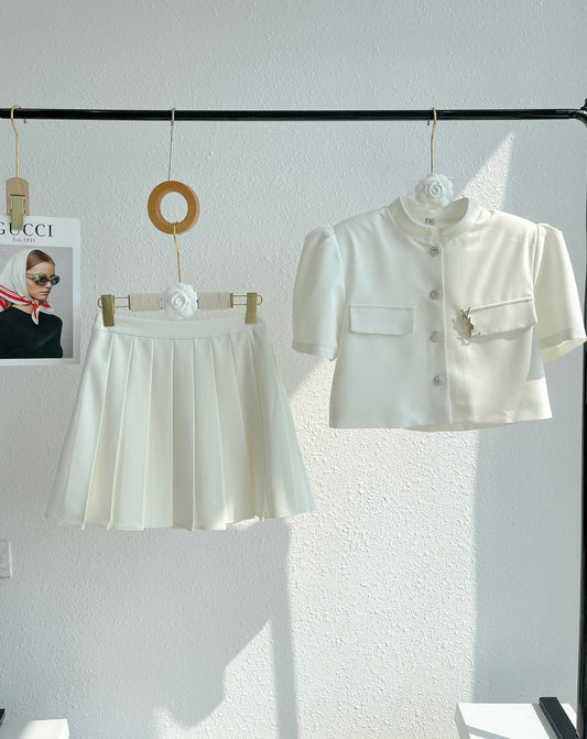 VC01 4357 - Set áo khoác + chân váy hàng cao cấp.