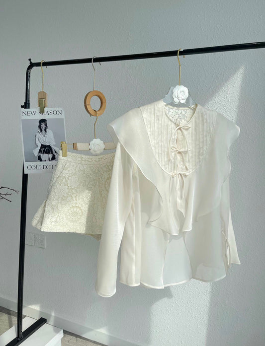 VX12 - Set áo dài tay + quần ren hàng cao cấp