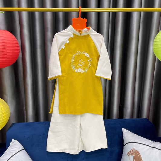 BT33 - set áo dài bé thêu