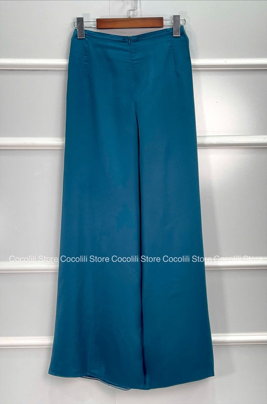 Q05 - Quần lụa mỹ thường Xanh Cổ vịt