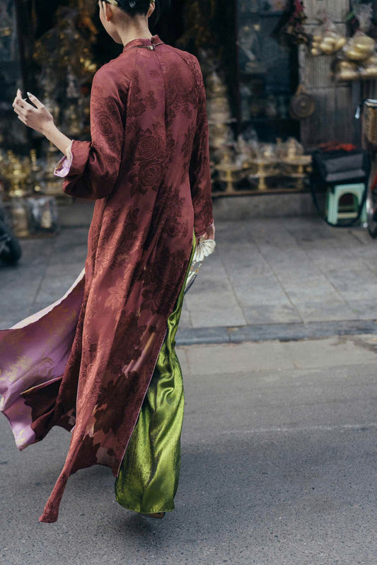 Quần thường lụa nhũ paris