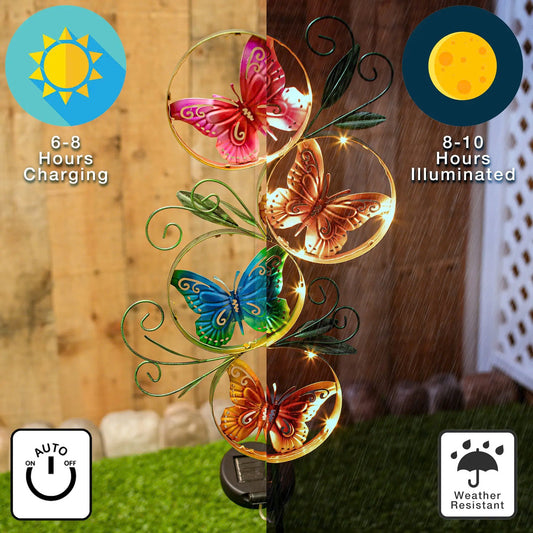 Metal Butterfly Solar Garden Stake $15.99 (Brand new. org $39)