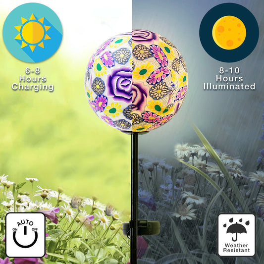 Paper Mache Ball Solar Garden Stake $19.99 (Orginal Price $44.99)