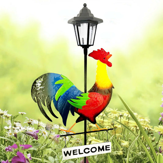 Rooster Welcome Sign Solar Stake Light $19.99 (Orignal Price $49.99)