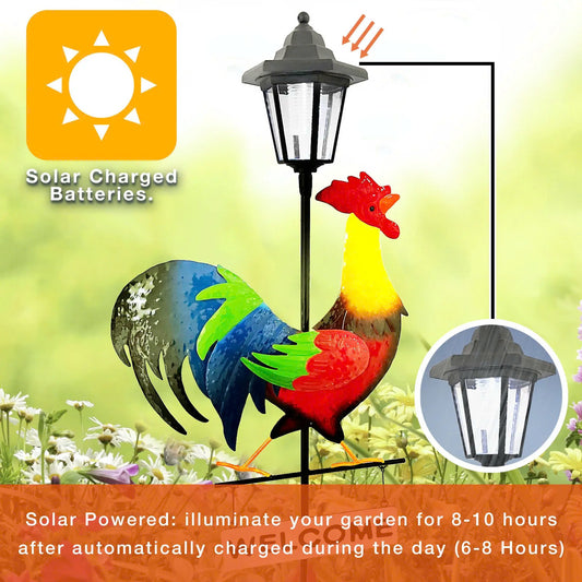 Rooster Welcome Sign Solar Stake Light $19.99 (Orignal Price $49.99)