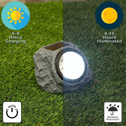 Solar LED Rock Spotlight $5/pcs. Set of 2 $9.99/set