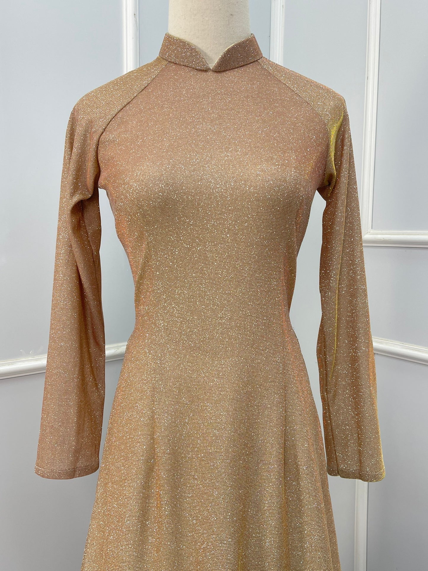 M1464 Áo only - Áo nhũ kim tuyến gold
