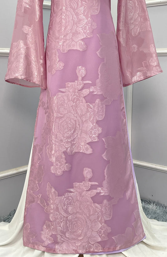 M1465 only áo - Áo tơ màu tím cà