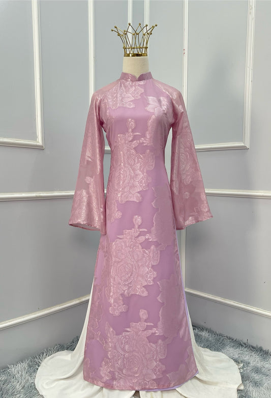 M1465 only áo - Áo tơ màu tím cà