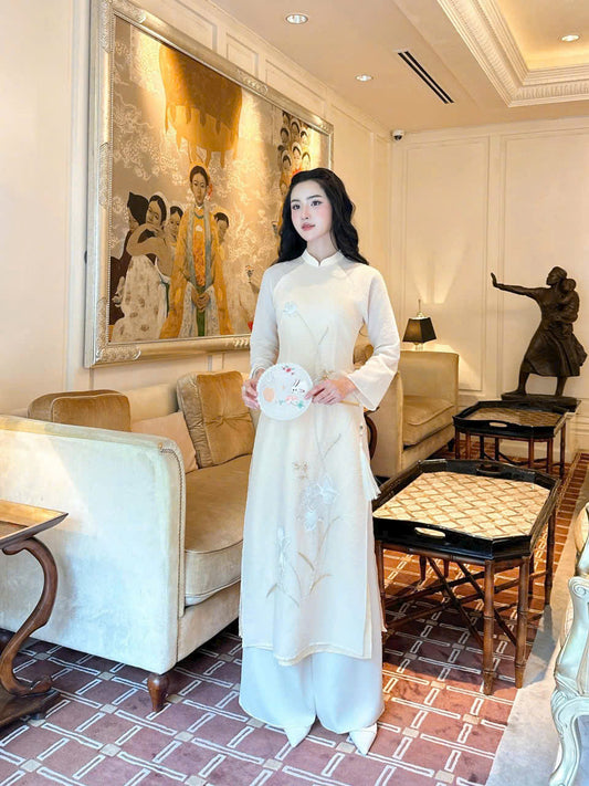 M236 Áo only - Áo dài tơ sen Kim Liên