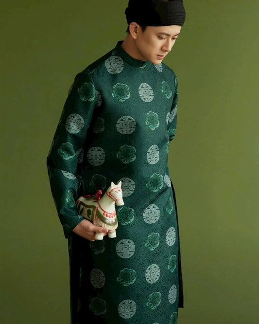 L873 - Áo Mailong bố màu xanh lá