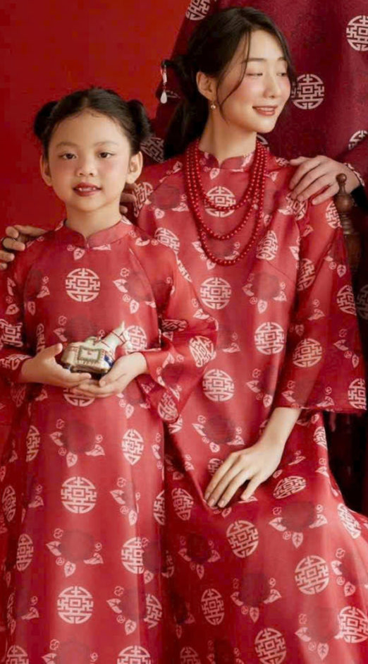 L875 Áo only - Áo Mailong mẹ đỏ