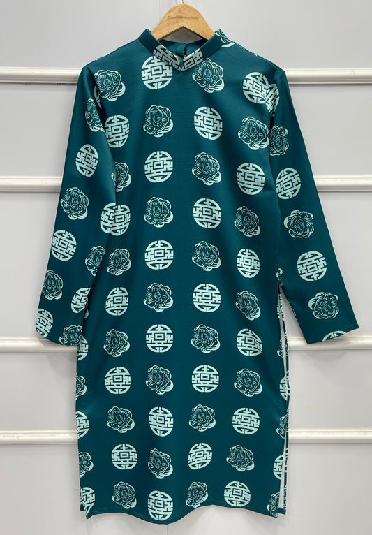 L873 - Áo Mailong bố màu xanh lá