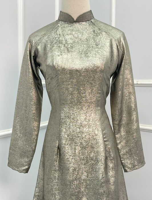L1378-  Áo only -lụa nhũ màu silver